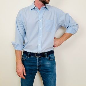 Brooks  Brothers Classic blue striped button down shirt